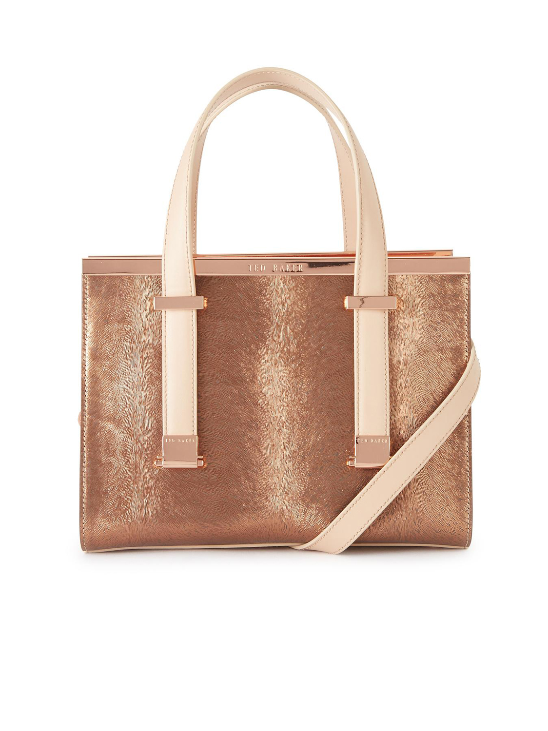 Ted Baker Metallic Metal Bar Mini Tote Bag Ted Baker Metallic Metal Bar Mini Tote Bag