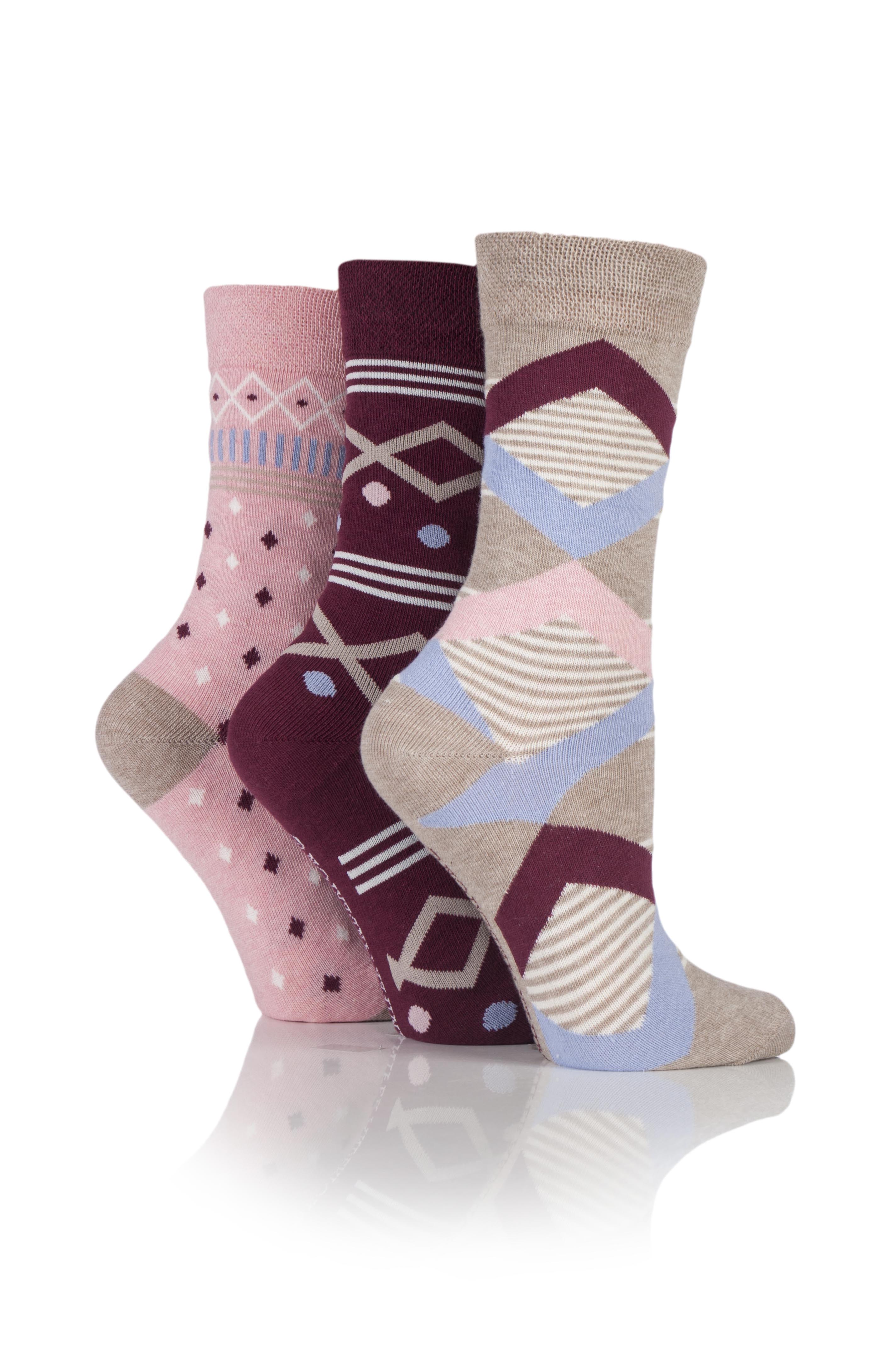 Jennifer Anderton Pack of 3 Mixed Pattern Socks Jennifer Anderton Pack of 3 Mixed Pattern Socks