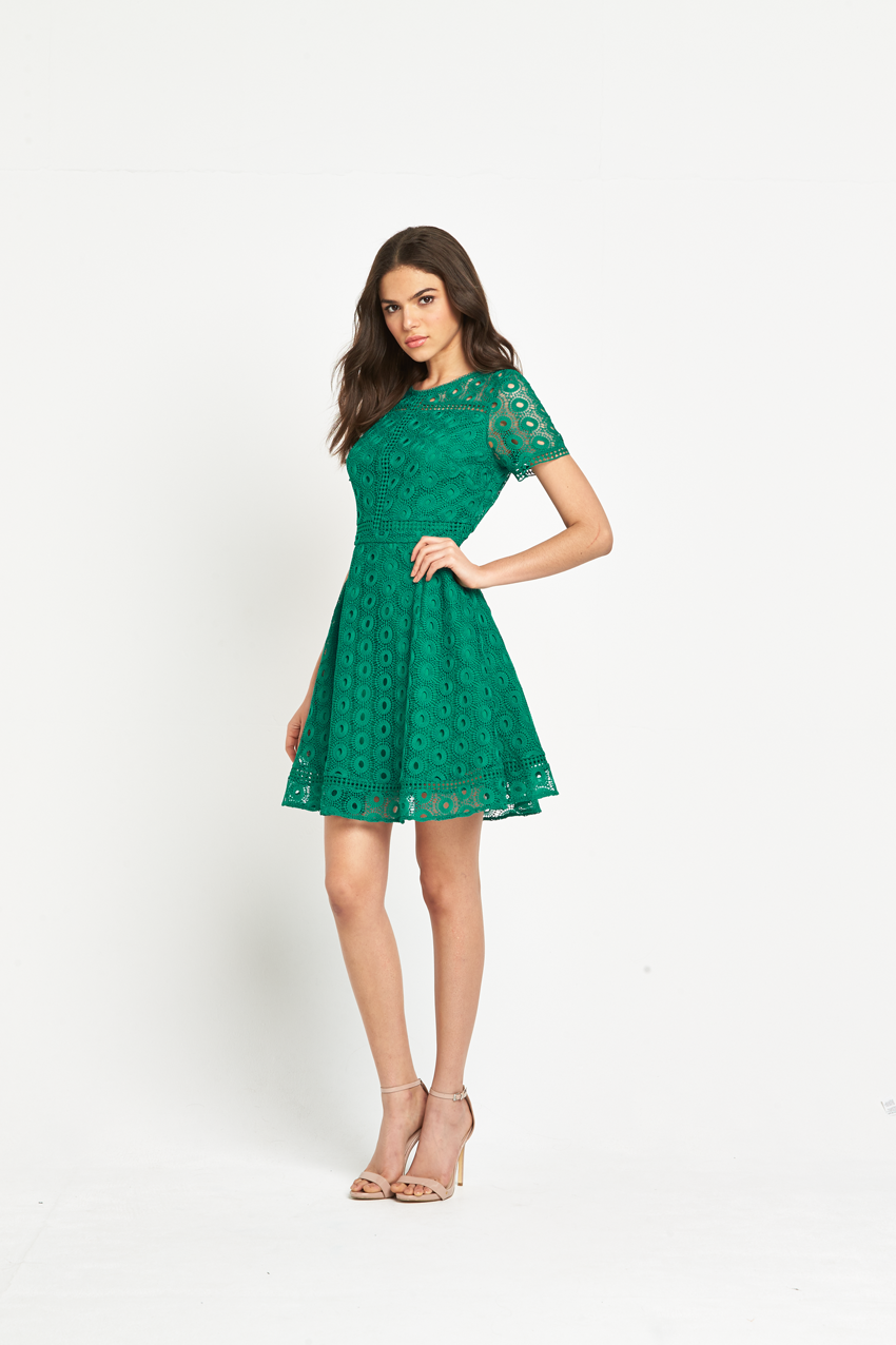 Warehouse Mixed Lace Prom Dress Warehouse Mixed Lace Prom Dress